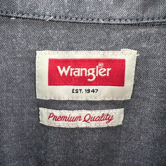 Wrangler Mens 100% Cotton Lightweight Long Sleeve Casual Plaid Button Up Shirt L - Picture 4 of 12